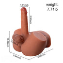 5.9in Super Real Automatic Vibrating Thrusting Dildo Torso For Real Love Toy