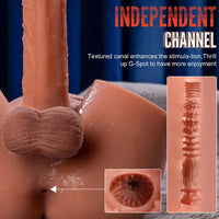 5.9in Super Real Automatic Vibrating Thrusting Dildo Torso For Real Love Toy