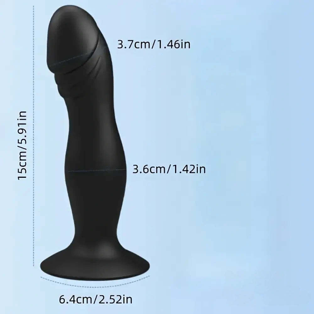 5.9in Unisex Soft Silicone Dildo For Anal Vaginal Simulation Sex Toy