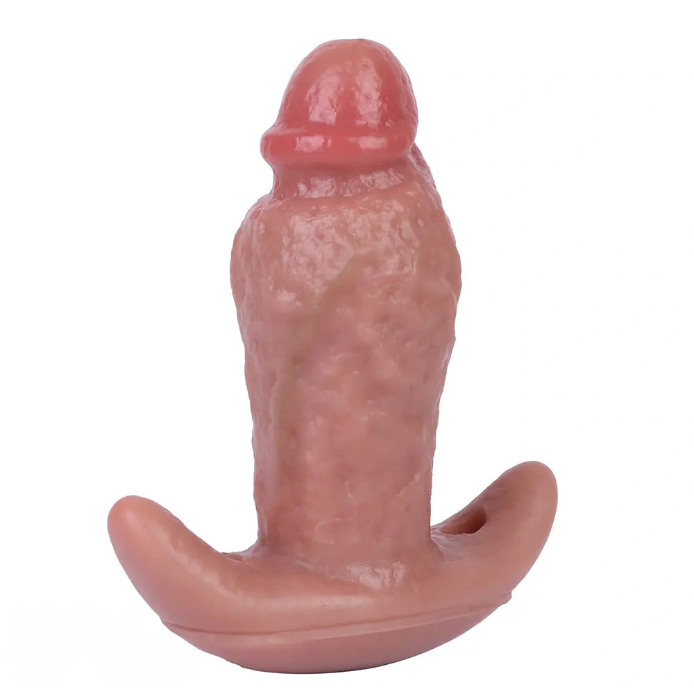 5.9in Vibrating Realistic Dildo Butt Plug Tail Mouth Gag For Sexy Sex Toy