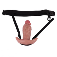 5.9in Vibrating Realistic Dildo Butt Plug Tail Mouth Gag For Sexy Sex Toy