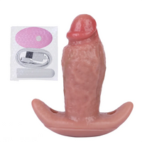 5.9in Vibrating Realistic Dildo Butt Plug Tail Mouth Gag For Sexy Sex Toy
