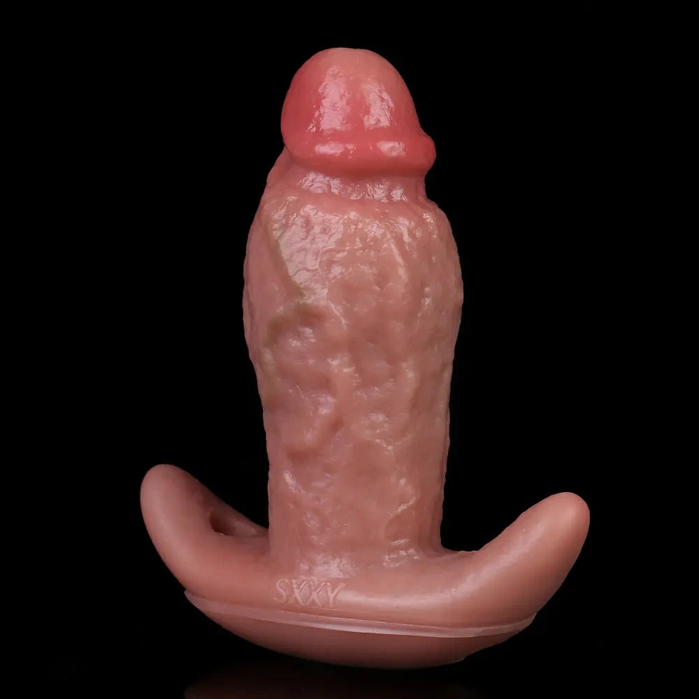 5.9in Vibrating Realistic Dildo Butt Plug Tail Mouth Gag For Sexy Sex Toy