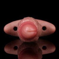 5.9in Vibrating Realistic Dildo Butt Plug Tail Mouth Gag For Sexy Sex Toy