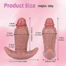 5.9in Vibrating Realistic Dildo Butt Plug Tail Mouth Gag For Sexy Sex Toy