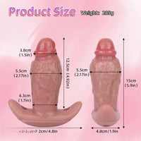 5.9in Vibrating Realistic Dildo Butt Plug Tail Mouth Gag For Sexy Sex Toy
