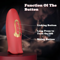 Rose Muncher 10 Beiß- und 10 Vibrationsmodi Stimulieren Sie die Brustwarze und Klitoris mit einem Vibrator für Frauen 
