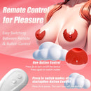 BDSM Angel Wings Vibrating Nipple Clamps with Remote Control
