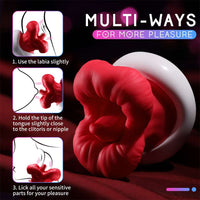 Big Mouth Upgraded Tongue Licking Vibrator for Women with 8 Vibrating Tongue Licking Modes