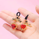 BDSM Heart - Shaped Nipple Clamps Bells