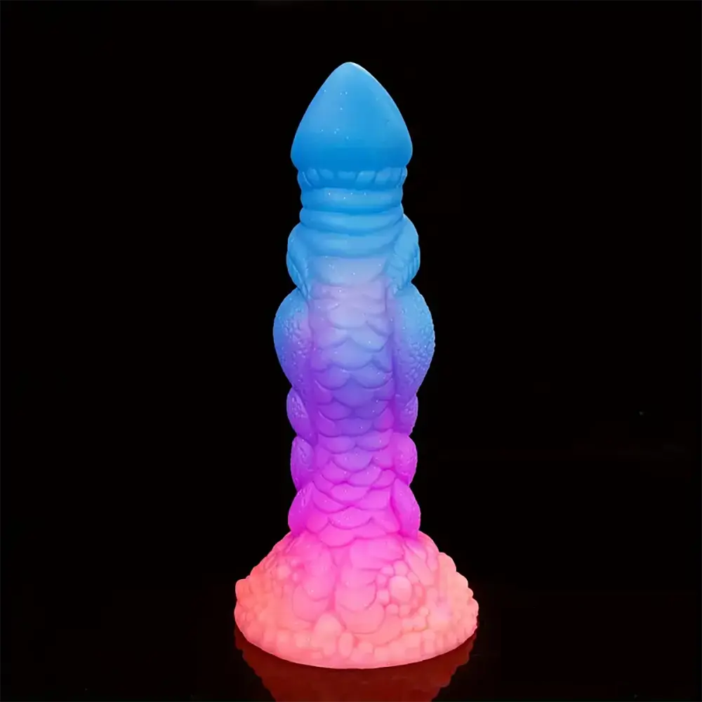 8.66in Silicone Dragon Luminous Real Soft Dildo For G-Spot Stimulation
