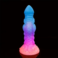 8.66in Silicone Dragon Luminous Real Soft Dildo For G-Spot Stimulation
