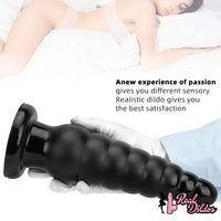 10.63in Realistic Big PVC Black Dildo Butt Plug For Anal Expansion