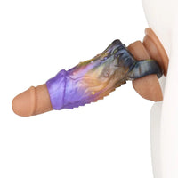 5in Dragon Fantasy Spiked Silicone Soft Dildo Sleeve Cock Extender