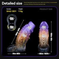 5in Dragon Fantasy Spiked Silicone Soft Dildo Sleeve Cock Extender