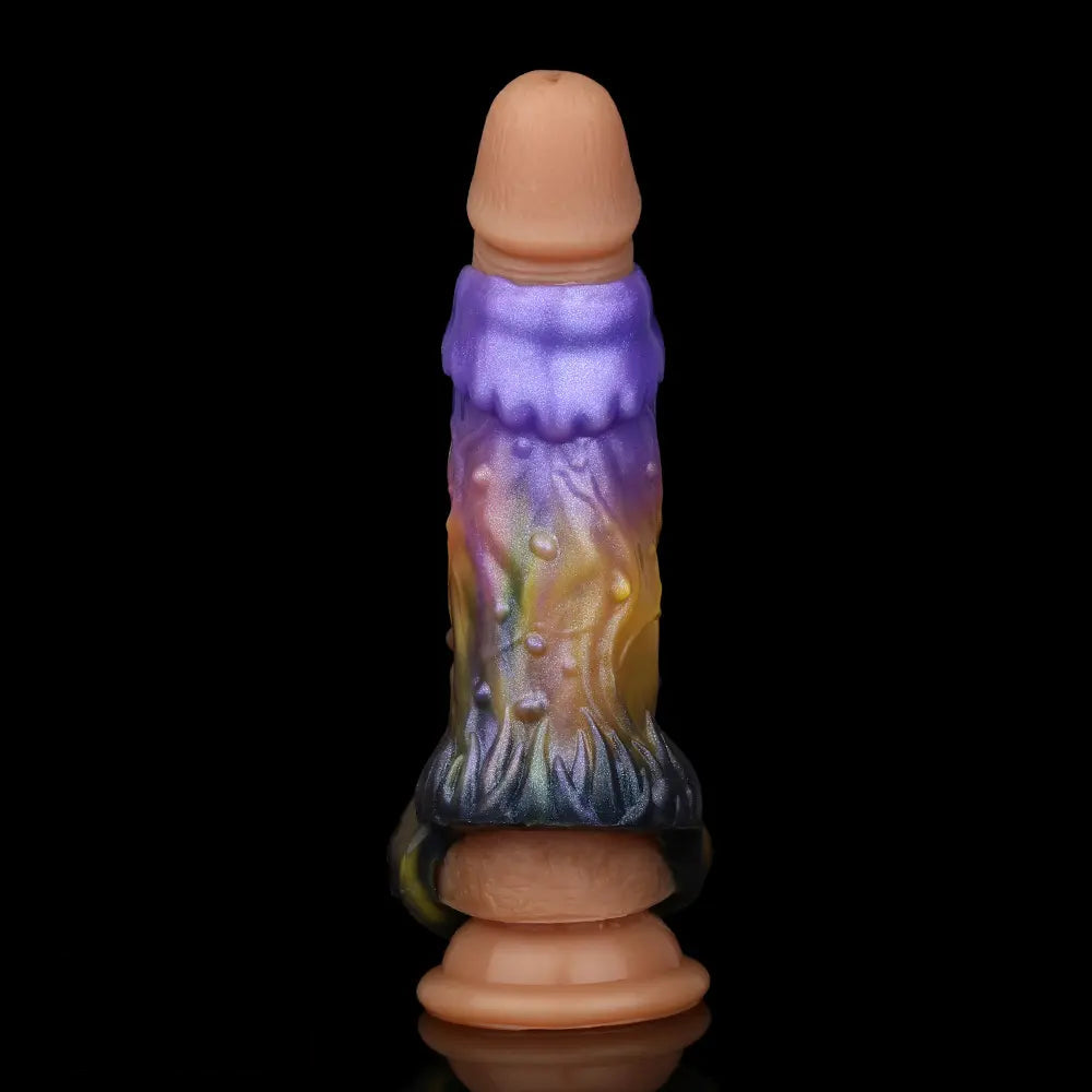 5in Dragon Fantasy Spiked Silicone Soft Dildo Sleeve Cock Extender