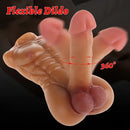 5in Premium Real Silicone Soft Dildo With 1.5lb Muscle Sex Doll Torso
