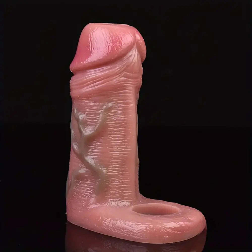 5in Realistic Silicone Soft Dildo Sleeve For Penis Enlargement Sex Toy