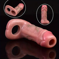 5in Realistic Silicone Soft Dildo Sleeve For Penis Enlargement Sex Toy