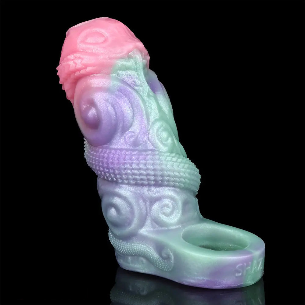 5in Wyrm Bloom SHAZ-3017 Fantasy Hollow Dildo Sleeve For Cock Extension