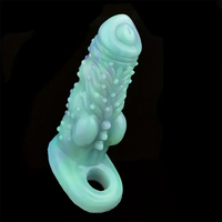 6.02in Multicolor Option Wolf Teeth Dildo Sleeve Hollow Cock Sheath