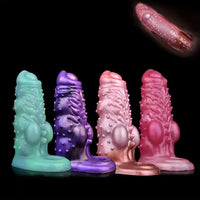 6.02in Multicolor Option Wolf Teeth Dildo Sleeve Hollow Cock Sheath