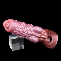 6.02in Multicolor Option Wolf Teeth Dildo Sleeve Hollow Cock Sheath