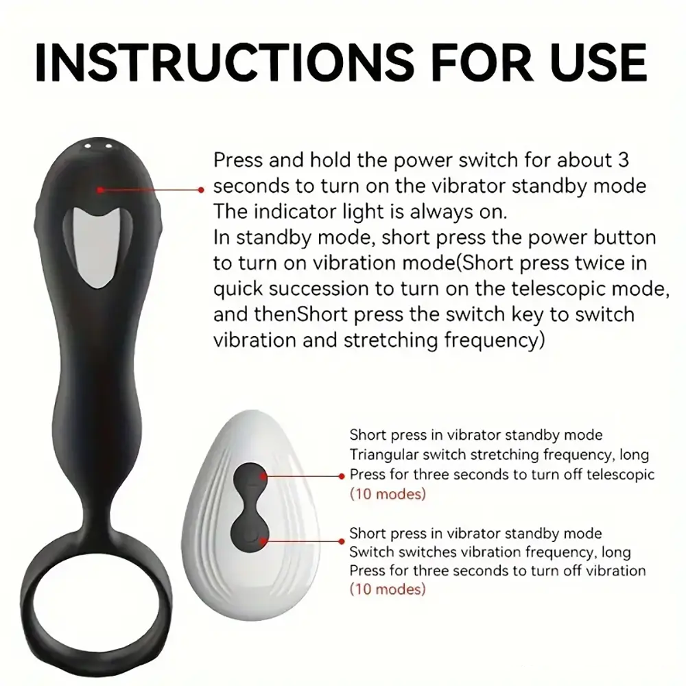 6.02in Unisex Soft Silicone Thrusting Vibrating Remote Dildo With Cock Ring