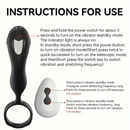 6.02in Unisex Soft Silicone Thrusting Vibrating Remote Dildo With Cock Ring