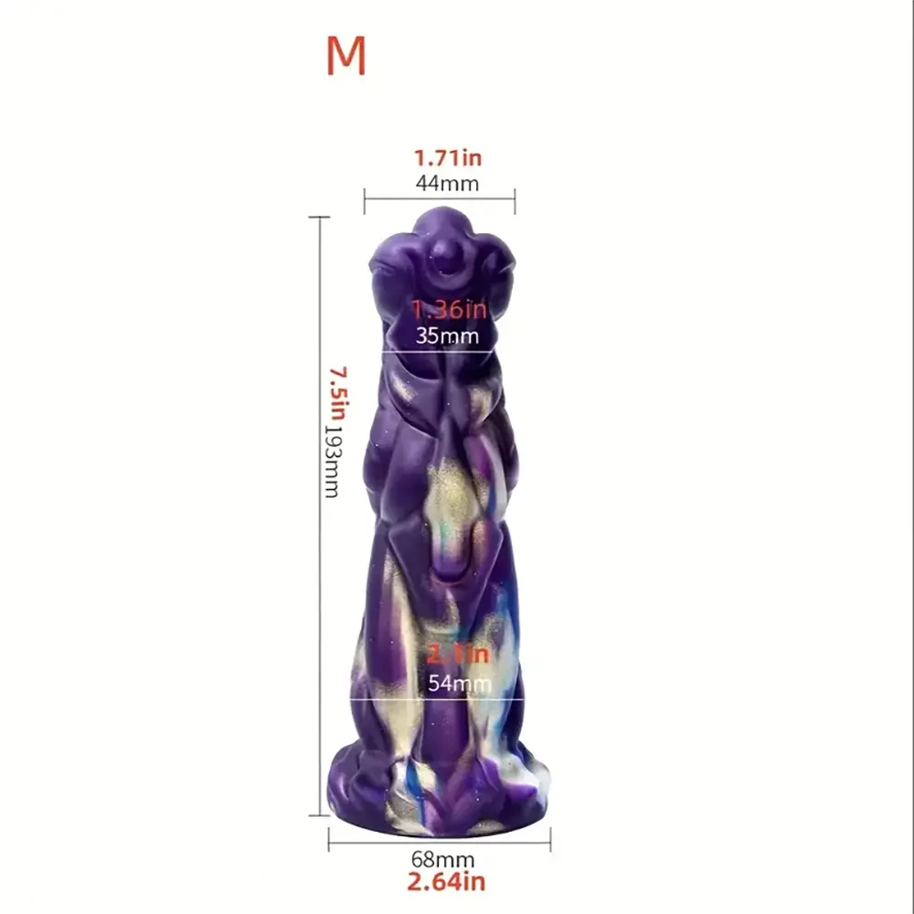 6.03in 7.5in 8.67in Ass Stuffed Monster Fantasy Silicone Cock Dildo