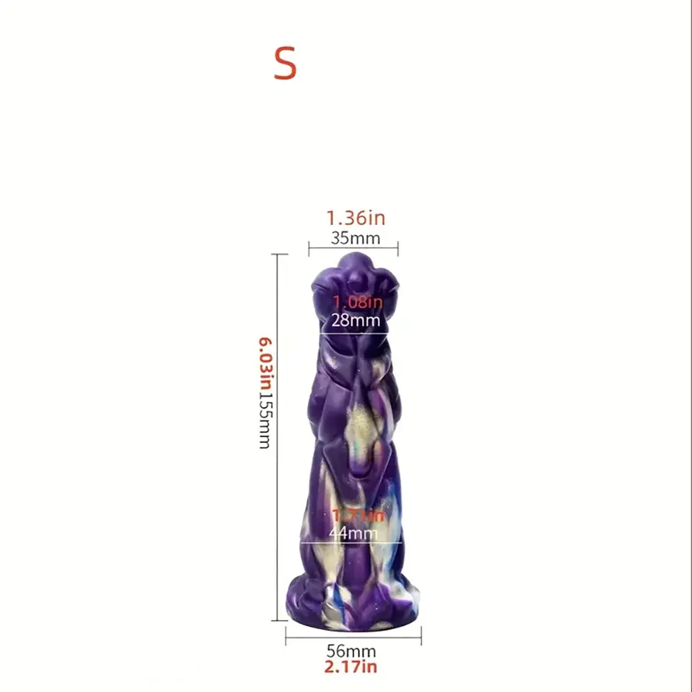 6.03in 7.5in 8.67in Ass Stuffed Monster Fantasy Silicone Cock Dildo