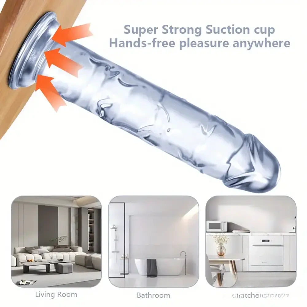 6.06in - 12in TPE Unisex Real Dildo Sex Toy Masturbator Anus Dilator