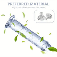 6.06in - 12in TPE Unisex Real Dildo Sex Toy Masturbator Anus Dilator