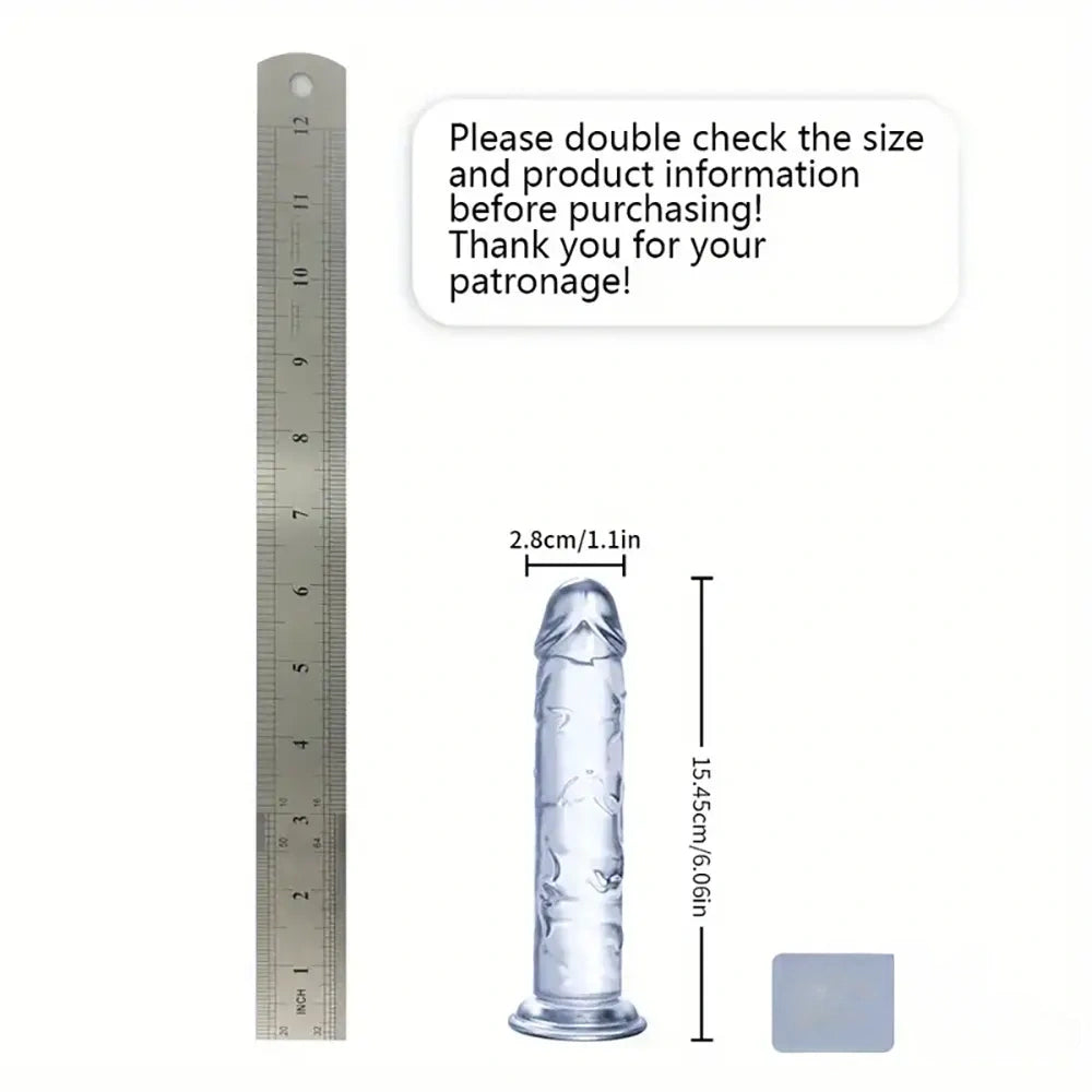 6.06in - 12in TPE Unisex Real Dildo Sex Toy Masturbator Anus Dilator
