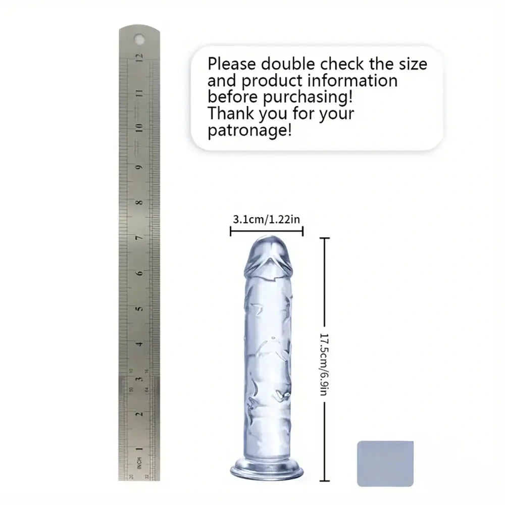 6.06in - 12in TPE Unisex Real Dildo Sex Toy Masturbator Anus Dilator