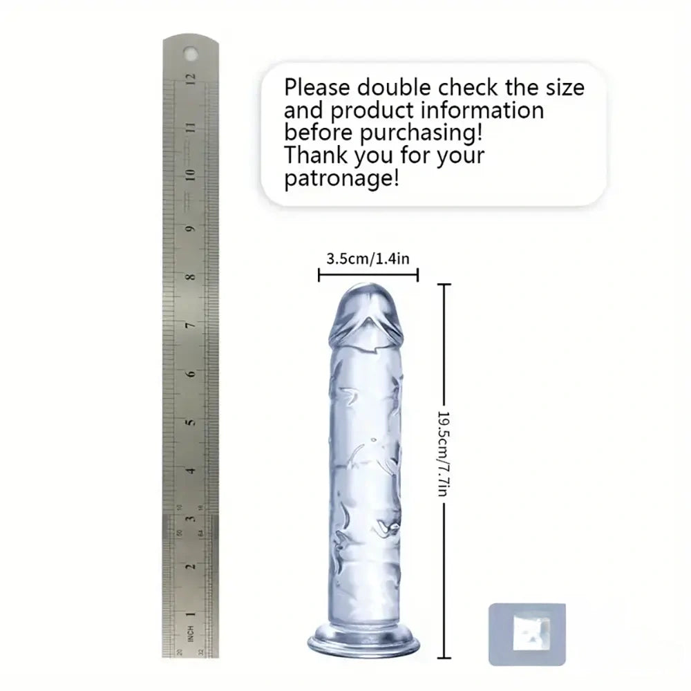 6.06in - 12in TPE Unisex Real Dildo Sex Toy Masturbator Anus Dilator