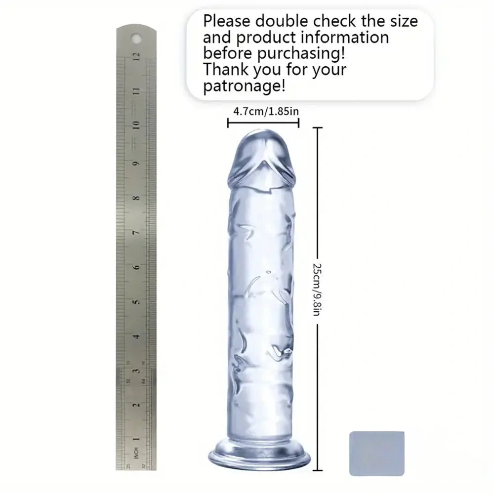 6.06in - 12in TPE Unisex Real Dildo Sex Toy Masturbator Anus Dilator