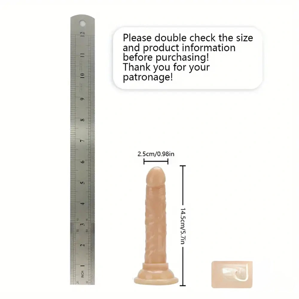 6.06in - 12in TPE Unisex Real Dildo Sex Toy Masturbator Anus Dilator