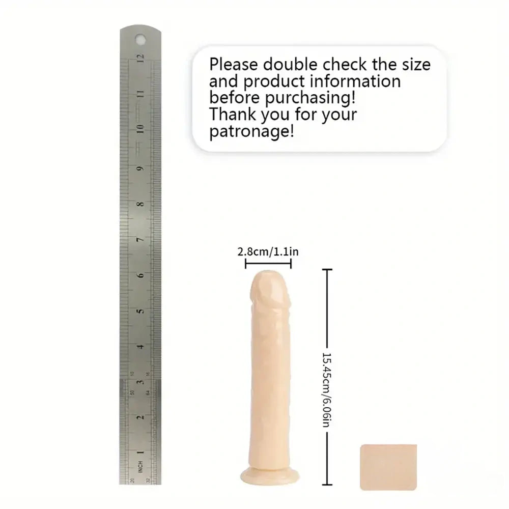 6.06in - 12in TPE Unisex Real Dildo Sex Toy Masturbator Anus Dilator