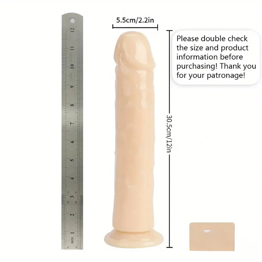 6.06in - 12in TPE Unisex Real Dildo Sex Toy Masturbator Anus Dilator