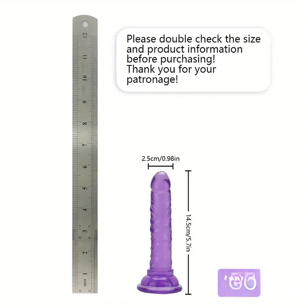 6.06in - 12in TPE Unisex Real Dildo Sex Toy Masturbator Anus Dilator