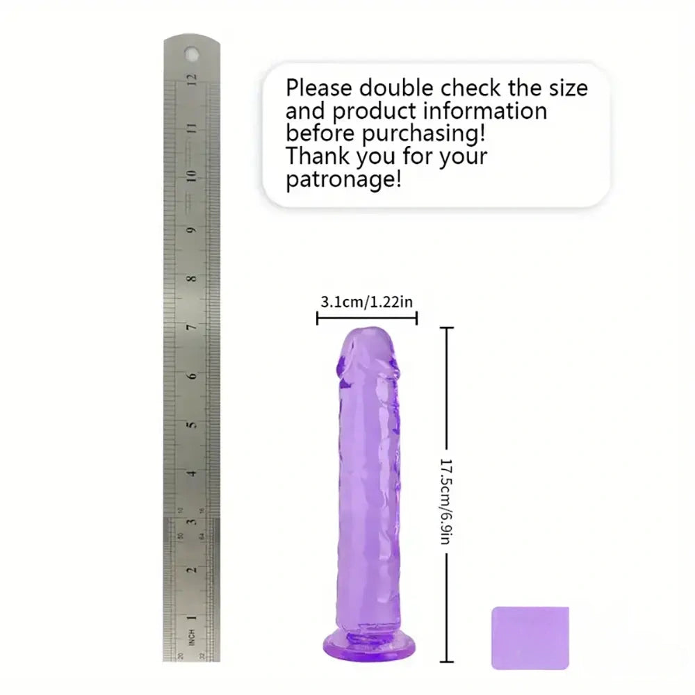 6.06in - 12in TPE Unisex Real Dildo Sex Toy Masturbator Anus Dilator