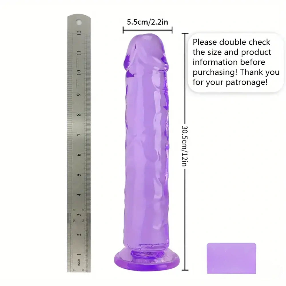 6.06in - 12in TPE Unisex Real Dildo Sex Toy Masturbator Anus Dilator