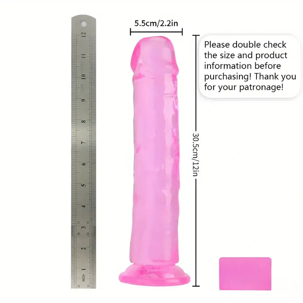 6.06in - 12in TPE Unisex Real Dildo Sex Toy Masturbator Anus Dilator