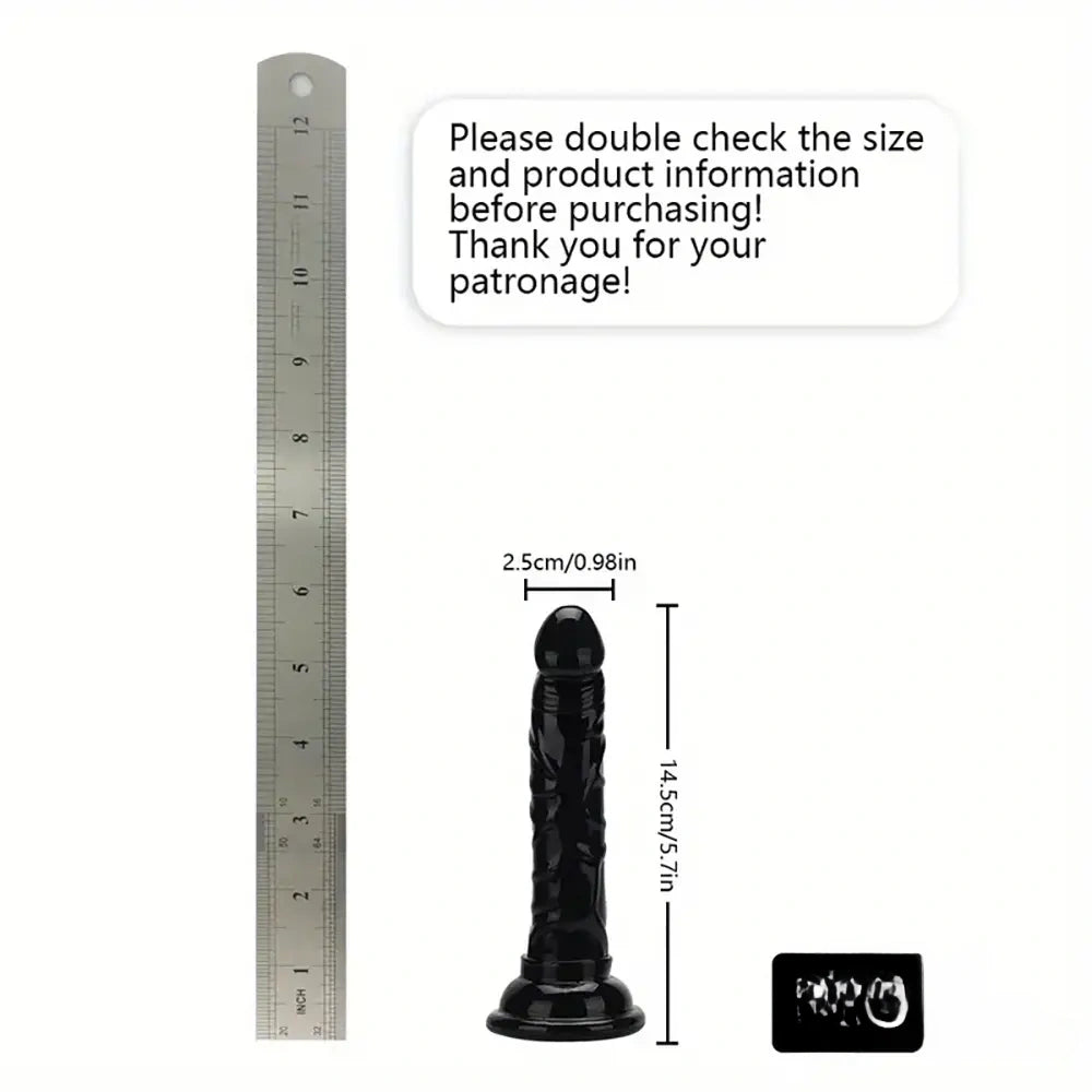 6.06in - 12in TPE Unisex Real Dildo Sex Toy Masturbator Anus Dilator