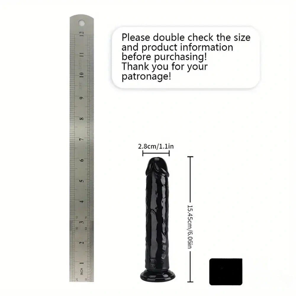 6.06in - 12in TPE Unisex Real Dildo Sex Toy Masturbator Anus Dilator