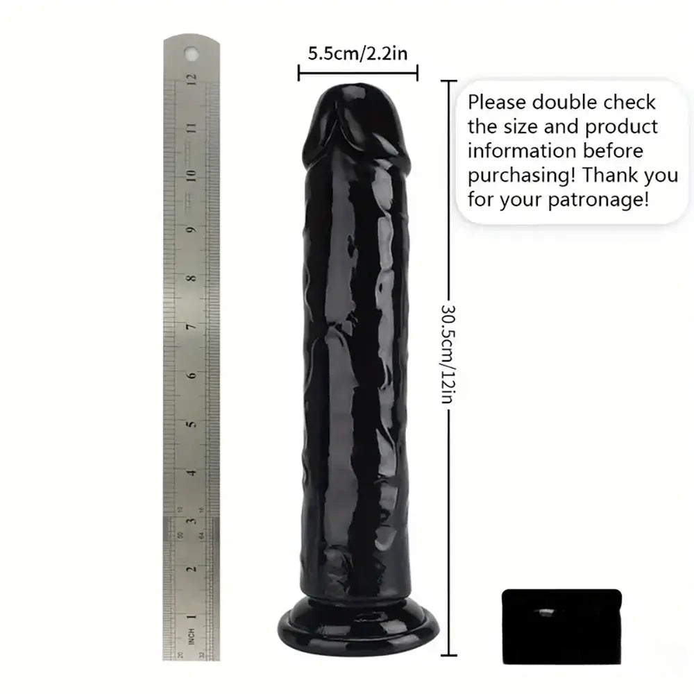 6.06in - 12in TPE Unisex Real Dildo Sex Toy Masturbator Anus Dilator