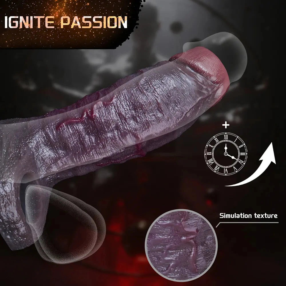 6.06in Platinum Silicone Lifelike Skin Soft Dildo Sleeve Couple Interactive Toy