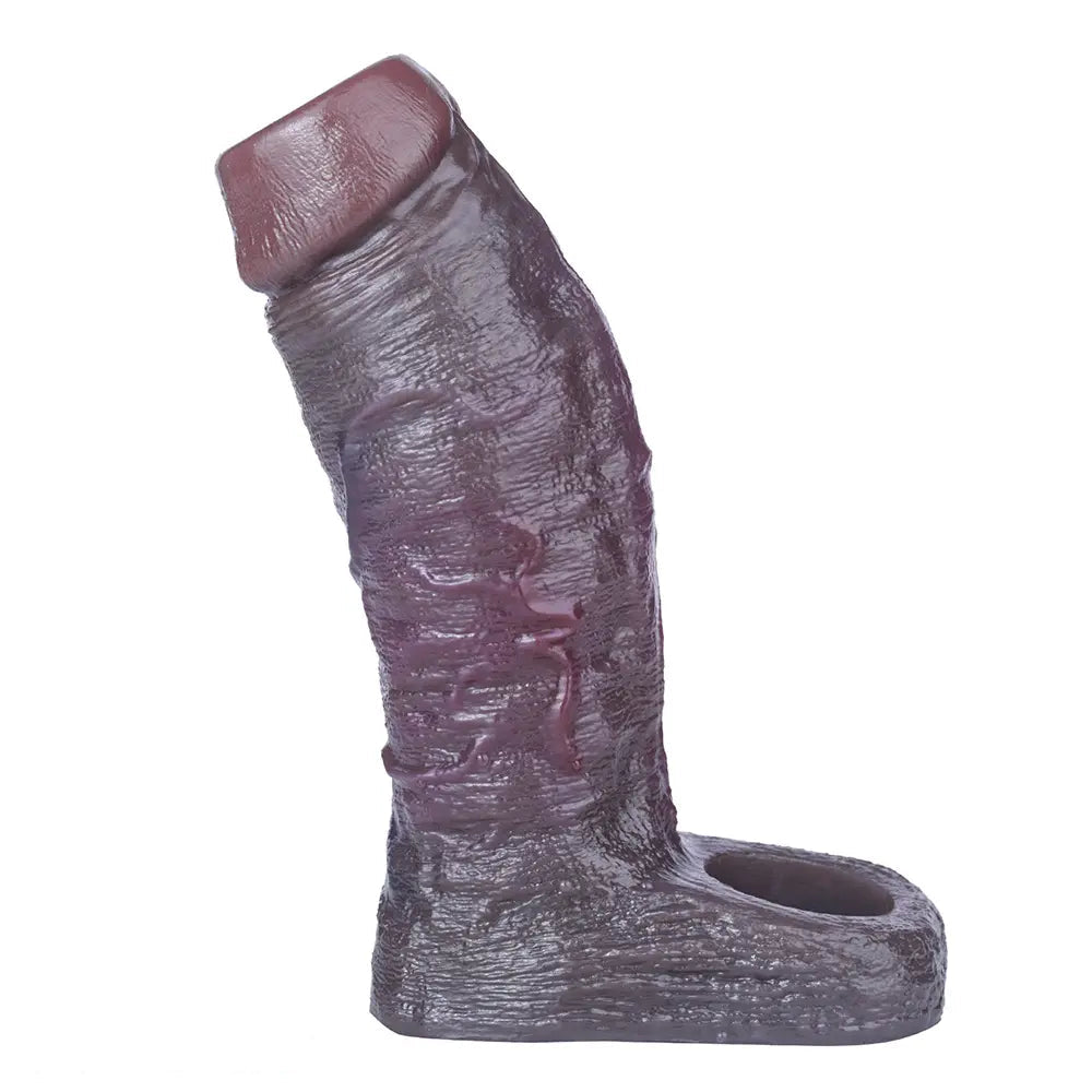 6.06in Platinum Silicone Lifelike Skin Soft Dildo Sleeve Couple Interactive Toy
