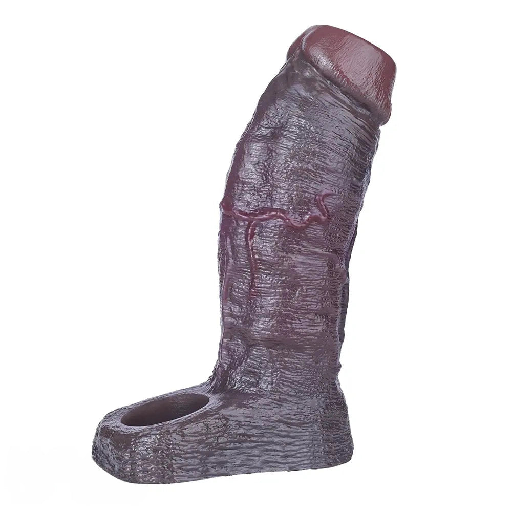 6.06in Platinum Silicone Lifelike Skin Soft Dildo Sleeve Couple Interactive Toy